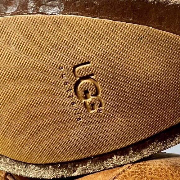 Ugg Rosie Womens Sexy Lace up Knee High Leather Boots Size 8 Brown - Picture 9 of 15